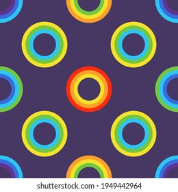 Colored circles pattern. All colors of the rainbow.