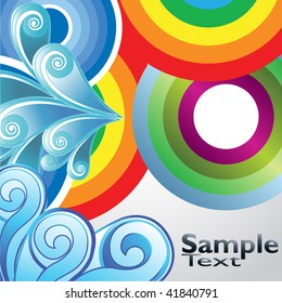 colored circles & winter background