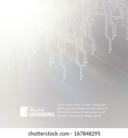 Colored circuit abstraction. Vector illustration.