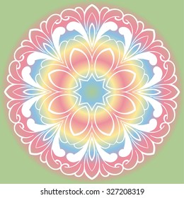 colored circular ornament 