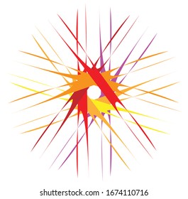 Colored circular and radial abstract mandalas, motifs, decoration design elements. Generative geometric and abstract art shapes