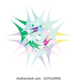Colored circular and radial abstract mandalas, motifs, decoration design elements. Generative geometric and abstract art shapes