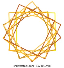Colored circular and radial abstract mandalas, motifs, decoration design elements. Generative geometric and abstract art shapes