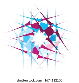 Colored circular and radial abstract mandalas, motifs, decoration design elements. Generative geometric and abstract art shapes