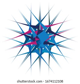 Colored circular and radial abstract mandalas, motifs, decoration design elements. Generative geometric and abstract art shapes
