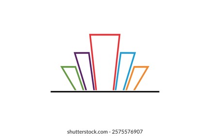 a colored city themed graphic image, on a white background. vector graphic base.