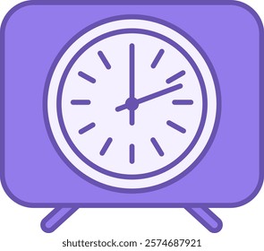 Colored Clock Icon. Vector Icon. Working Hours. Interior Item. Office Concept