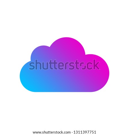 Colored Cloud icon on white background. Logo for web, app, programs. Cloud Technology concept. EPS 10
