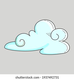 colored clouds for design purposes, Vector illustration.
