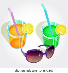 colored cocktails