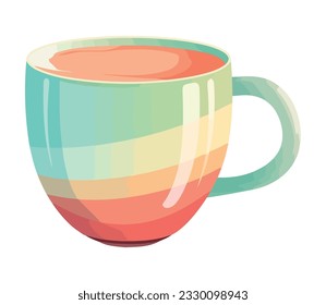 colored coffee mug over white
