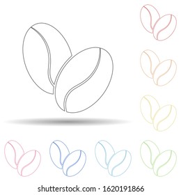 Colored coffee in multi color style icon. Simple thin line, outline vector of web icons for ui and ux, website or mobile application