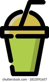 Café de color Plástico Vidrio Icono