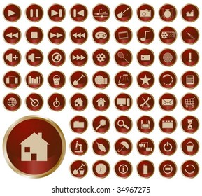 Colored collection of web icons