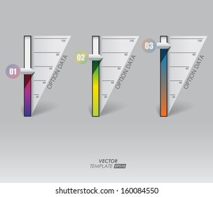 Colored columns for the presentation of indicators / modern design infographics