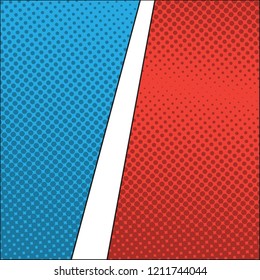Colored comic page image. Vector illustration design