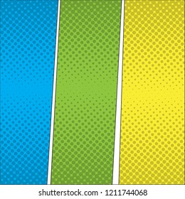 Colored comic page image. Vector illustration design