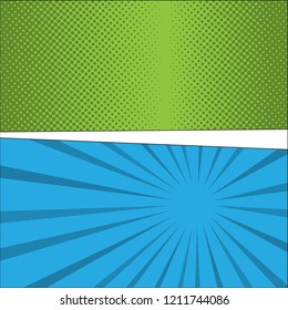 Colored comic page image. Vector illustration design