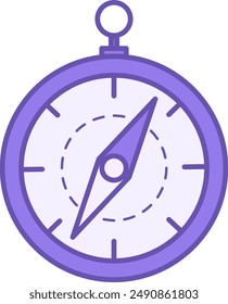 Colored Compass Icon. Navigator Vector Icon. Tourist equipment. Camping and Travel Concept