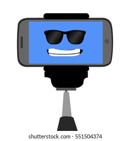 Colored conceptual selfie graphic design, Vector illustration