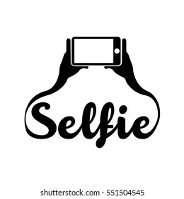 Colored conceptual selfie graphic design, Vector illustration