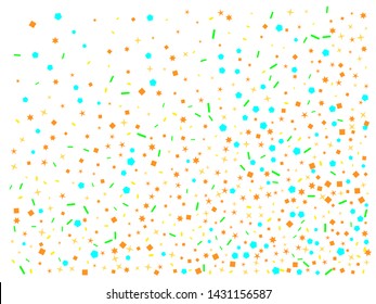 Colored confetti backgrounds. Confetti new background party. Colored hexagons, stars, ovals space.