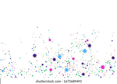 Colored confetti. Illustration of a drop of shiny particles. Decorative element. Luxury background for your design, cards, invitations, gift, vip. 