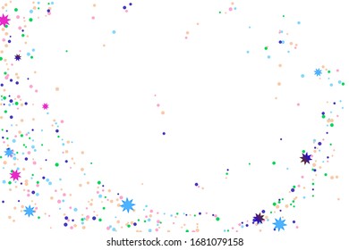 Confeti de colores. Ilustración de una gota de partículas brillantes. Elemento decorativo. Lujo para su diseño, tarjetas, invitaciones, regalo, vip. 