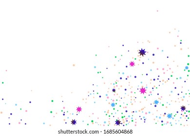 Colored confetti. Illustration of a drop of shiny particles. Decorative element. Luxury background for your design, cards, invitations, gift, vip. 