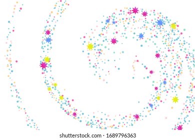 Colored confetti. Illustration of a drop of shiny particles. Decorative element. Luxury background for your design, cards, invitations, gift, vip. 
