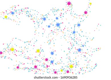 Confeti de colores. Ilustración de una gota de partículas brillantes. Elemento decorativo. Lujo para su diseño, tarjetas, invitaciones, regalo, vip. 