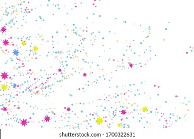 Colored confetti. Illustration of a drop of shiny particles. Decorative element. Luxury background for your design, cards, invitations, gift, vip. 