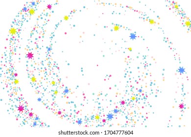 Colored confetti. Illustration of a drop of shiny particles. Decorative element. Luxury background for your design, cards, invitations, gift, vip. 