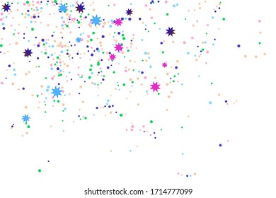 Colored confetti. Illustration of a drop of shiny particles. Decorative element. Luxury background for your design, cards, invitations, gift, vip. 