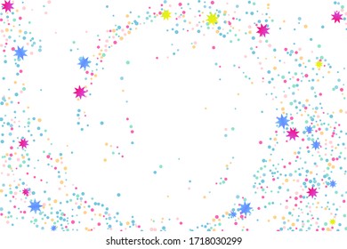 Confeti de colores. Ilustración de una gota de partículas brillantes. Elemento decorativo. Lujo para su diseño, tarjetas, invitaciones, regalo, vip. 