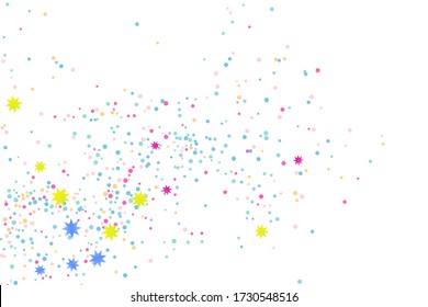 Colored confetti. Illustration of a drop of shiny particles. Decorative element. Luxury background for your design, cards, invitations, gift, vip. 
