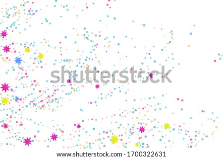 Colored confetti. Illustration of a drop of shiny particles. Decorative element. Luxury background for your design, cards, invitations, gift, vip. 