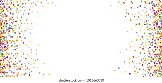 Colored confetti on the white background. Eps 10 vector file.