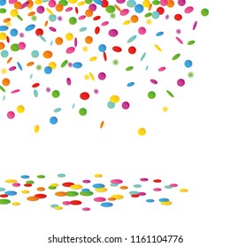colored confetti on white background vector illustration EPS10