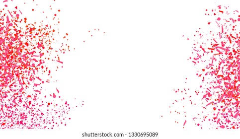 Colored confetti on white. Intricate pattern for design. Background with glitters. Print for polygraphy, posters, banners and textiles