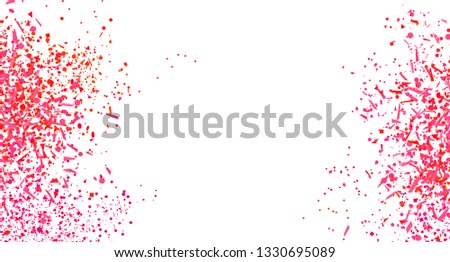 Colored confetti on white. Intricate pattern for design. Background with glitters. Print for polygraphy, posters, banners and textiles