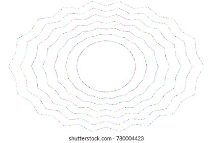 Colored confetti-points are scattered on a white background. Luxury festive background. Multicolored shiny abstract texture. Element of design. Vector illustration, EPS 10.