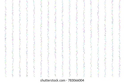 Colored confetti-points are scattered on a white background. Luxury festive background. Multicolored shiny abstract texture. Element of design. Vector illustration, EPS 10.