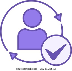 Colored Consistency Icon. Vector Illustration. Routine, Body Care, Fitness. Healthy Lifestyle, Healthy Eating. Weight Loss Concept