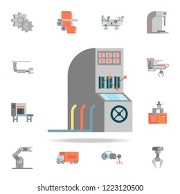 colored control panel production icon. Production icons universal set for web and mobile