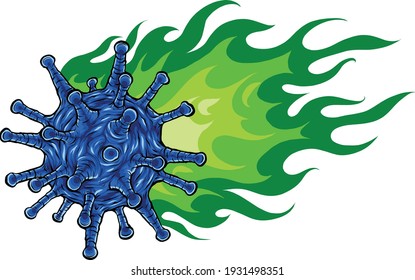 farbiges Corona-Virus-Fiester, Vektorgrafik-Design
