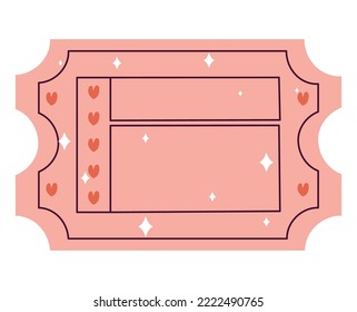 diseño de cupones de colores con corazones