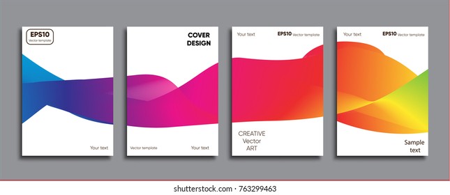 Colored cover design. Creative cover.
