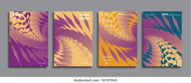Colored cover design. Creative vector cover.