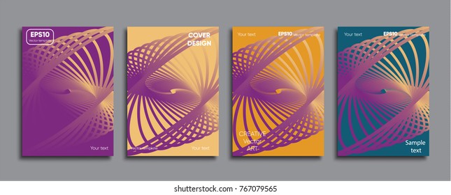 Colored cover design. Creative vector cover.